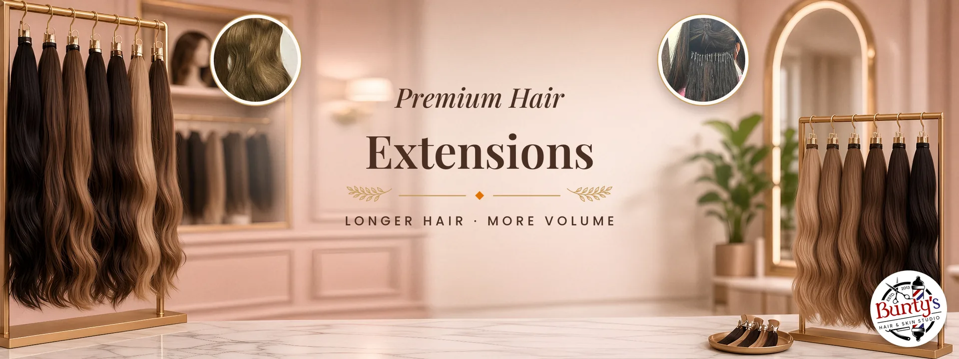 Hair extensions at Bunty's Hair and Skin Studio, Old Padra Road, Vadodara